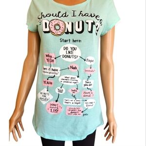 Justice Mint & Pink Donut Sleep Shirt